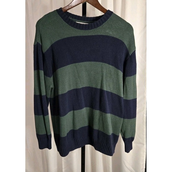 Hollister Women's Sweater Navy & Green Size Medium‎ - Picture 1 of 6